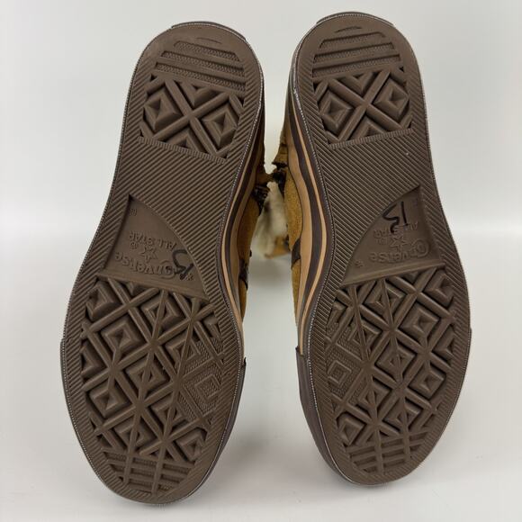 CONVERSE ALL STAR XXHI Brown Boot Fur Suede LEATHER Womens 8.5 Mens 6.5 READ! - Picture 5 of 10